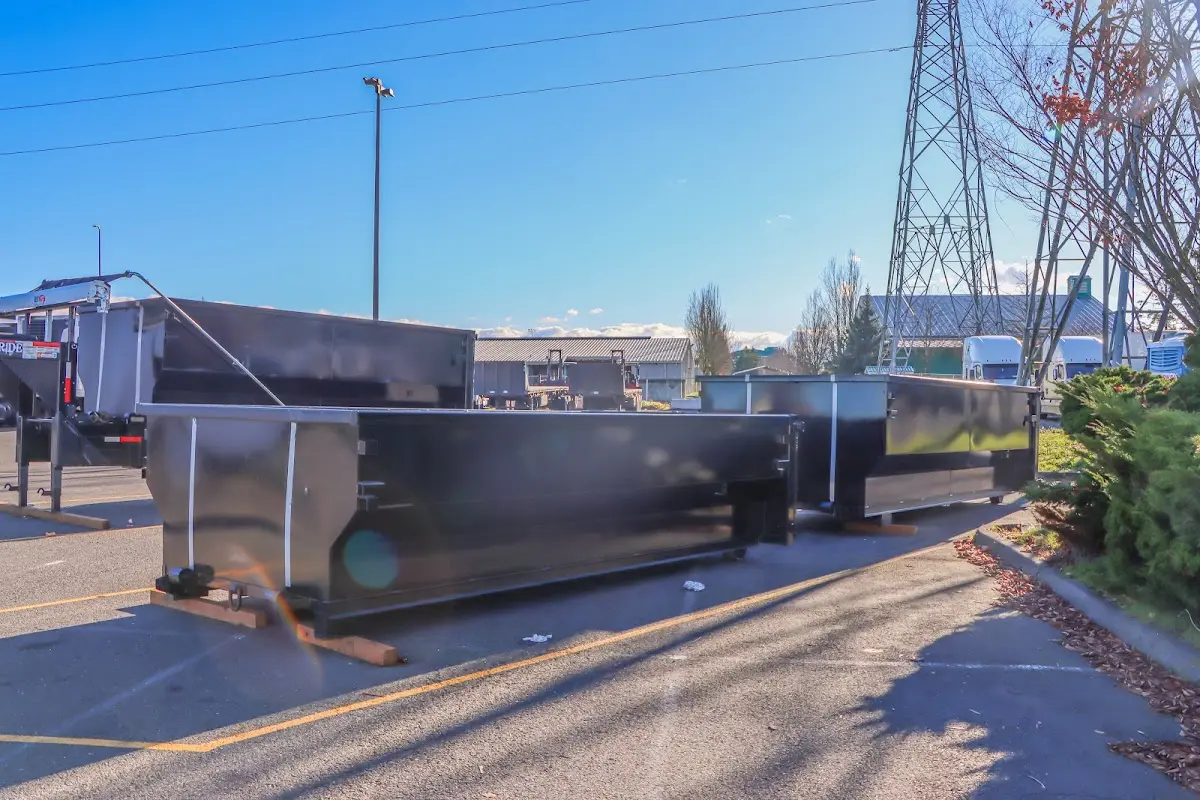Roll-off dumpster ready for waste disposal at job site for Roofing Dumpster Rental in Lower Swatara